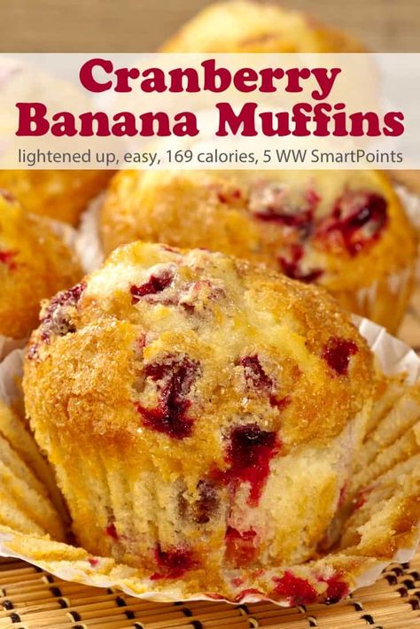 Cranraisin Muffins, Banana Dried Cranberry Muffins, Muffins Using Bananas, Low Calorie Banana Muffins, Cranberry Banana Muffins, Banana Cranberry Muffins, Cranberry Recipes Muffins, Muffins Blueberry, Cranberry Muffins