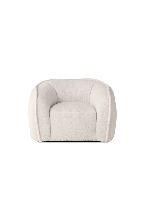 Once you sit in our Caraway Swivel Chair, you may never get up again - it's that comfortable. This chair boasts a French reverse seam detail on its cosy teddy bear covering. Dimensions: 41" W x 37" D x 28" HSeat Height: 17.5"Materials: Teddy Fabric, Poly/Feather Blend FillingColor: Cream All items subject to availability and should not be assumed as in stock Contact our customer service team during business hours through our free chat (yes, there's a real person behind there) or place your order Teddy Fabric, Dream House Decor, Swivel Chair, Accent Chair, Get Up, House Decor, Tiny House, Customer Service, Dream House