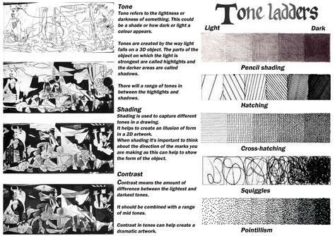 Art Formal Elements - Tone Looking at the work of Pablo Picasso Gcse Art Sketchbook Tone, Gcse Art Tone Page, Formal Elements Of Art Sketchbook, Tone Art Gcse, Tone Gcse Art Page, College Art Portfolio, Formal Elements Of Art, Artist Research Page, Art Classroom Posters