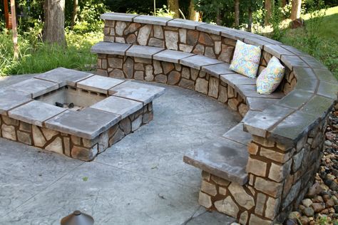 Why Every Patio Should Have A Seating Wall | Hinkle Hardscapes Rest Pictures, Retaining Wall Patio, Seating Wall, Concrete Paver Patio, Curved Patio, Fire Pit Wall, Tuscan Decor, Brick Fire Pit, Wall Fires