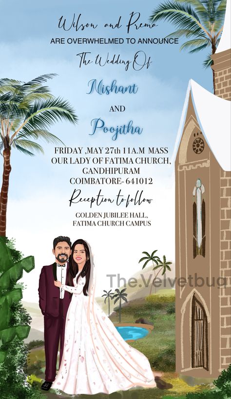 Christian Wedding Cards Invitations, Wedding Card Christian, Christian Wedding Invitation, Christian Wedding Cards, Caricature Wedding Invitations, Christian Wedding Invitations, Caricature Wedding, Wallpaper Fall, Wedding Stage Design