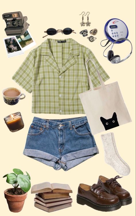 Cottage core style #fashion #outfits #outfitideas #cottagecore Cottagecore Punk Outfits, Dream Core Clothes, Spring Core Outfits, Cottage Summer Outfits, Corrage Core Outfit, Cottagecore Beach Outfit, Casual Cottagecore Outfits Summer, Cottage Core Outfits Casual, Summer Cottage Core Outfits