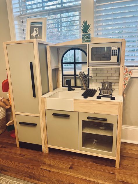 Toddler play kitchen #playkitchen Pretend Play Kitchen Diy, Diy Toy Kitchen, Kids Play Kitchen From Tv Stand, Baby Play Kitchen Target, Kitchen Playset Kidkraft, Toddler Play Kitchen, Wooden Play Kitchen Kidkraft, Toddler Kitchen, Toddler Play Kitchen Bed Bath & Beyond