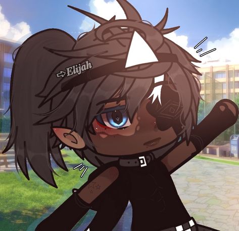 Gacha Life Hair Ideas Male, Chibi Gacha, Gacha Avatar, Gacha Life Sleep Outfits, Cute Black Shirts, Gacha Art, Cute Eyes Drawing, Gacha Ocs, Candy Art