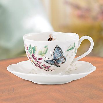 Butterfly Cup, Translucent Porcelain, Lenox Butterfly Meadow, Butterfly Meadow, Butterfly Tea, Casual Dinnerware, Blue Cups, Porcelain Teapot, Porcelain Cup