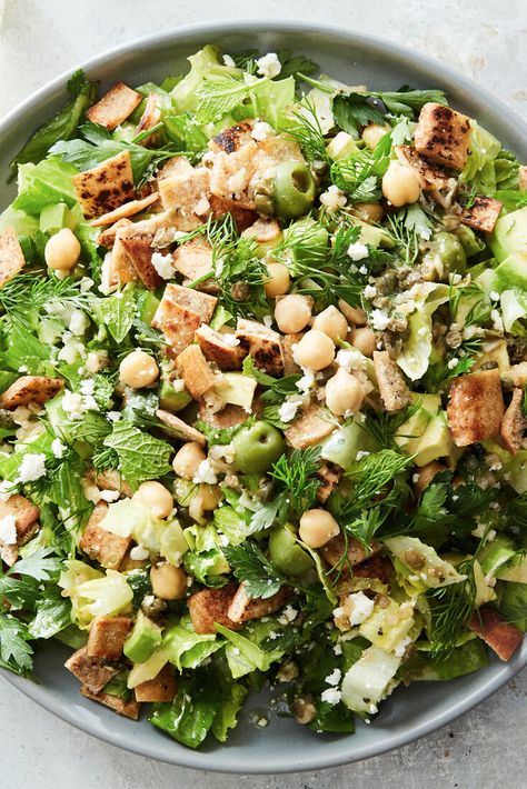 Chopped Salad With Chickpeas, Feta and Avocado Recipe - NYT Cooking Chopped Salad With Chickpeas, Feta And Avocado, Salad With Chickpeas, Avocado Recipe, Nyt Cooking, Chopped Salad, Avocado Recipes, Chickpeas, Soup And Salad