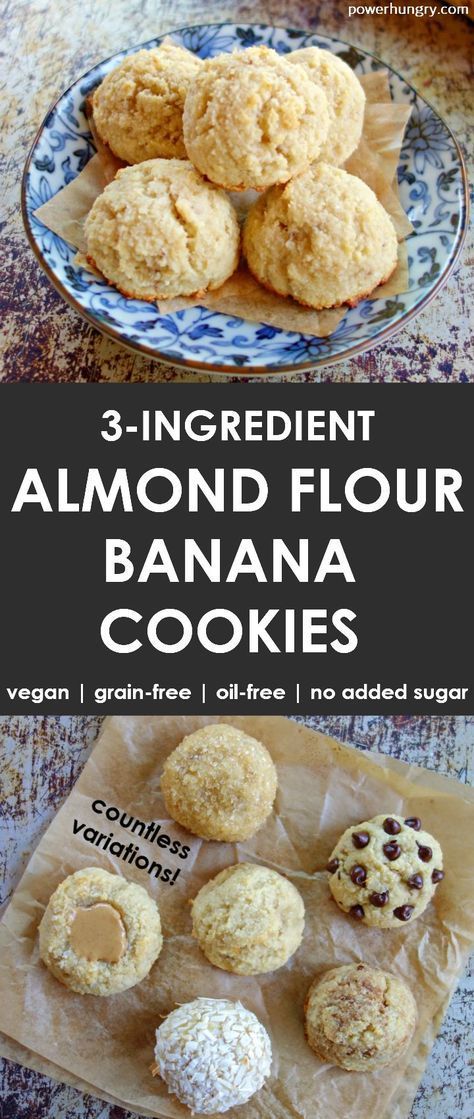 Banana Almond Cookies, Almond Flour And Banana Recipes, Banana Recipes With Almond Flour, Low Carb Banana Cookies, Banana Coconut Flour Cookies, Almond Flour Banana Recipes, Almond Flour Snack Recipes, Almond Flour Honey Cookies, Gluten Free Banana Cookies