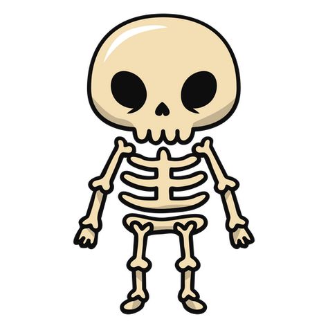 Cute skeleton cartoon standing  PNG Design Cute Skeleton Drawing, Simple Skeleton Drawing, Chibi Skeleton, Skeleton Cute, Skeleton Cartoon, Skeleton Ideas, Skull Cartoon, Cartoon Skeleton, Skeleton Arm