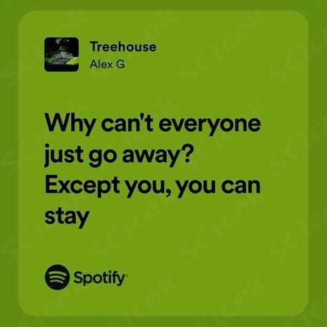 #alex #treehouse #lyrics #spotify Lyrics Alex G, Alex G Lyrics, Comfort Songs, Lyrics Spotify, Alex G, Favorite Lyrics, I Love Music, Tree House, Songs