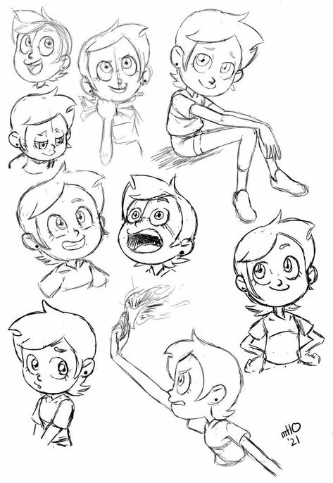 Luz Character Sheet, Luz Noceda Character Design, The Owl House Character Design Sheet, Luz Noceda Sketch, How To Draw Luz Noceda, Luz Noceda Drawing, Monster House Movie, Expression Chart, Disney Doodles