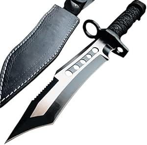 HOLYEDGE 12" Military Bayonet Bowie Fixed Blade Knife with Sheath - Best Camping,Hunting Tactical Outdoor Survival Knife Tactical Bowie Knife, Bowie Knife, Fixed Blade Knife, Outdoor Survival, Swords, Pocket Knife, Hunting, Free Delivery, Camping