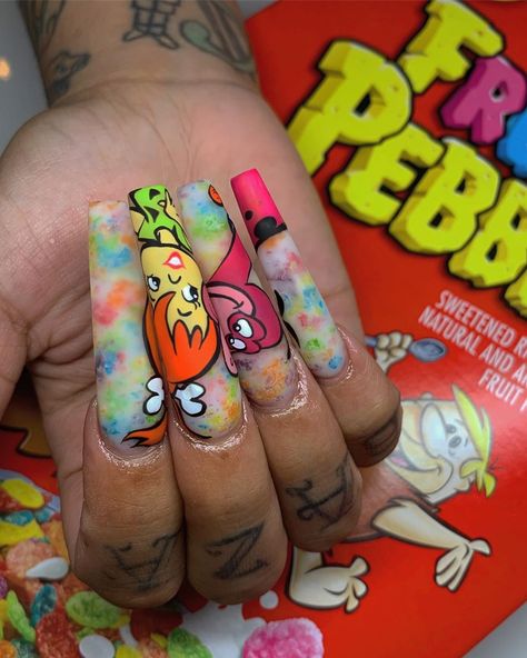 Colorful Nail Art, Colorful Nail, Exotic Nails, Glam Nails, I Love Nails, Acrylic Nail Art, Acrylic Nails Coffin, Luxury Nails, Fire Nails