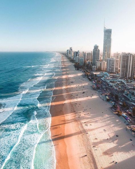 Gold Coast is also home to several theme parks including Dreamworld, Wet’n’Wild, and Sea World. Also, it is a Surfers Paradise! If you're not in search of this, here's a list of Best Non-Touristy Things To Do In The Gold Coast, Australia  @gabscanu  #travel #travelguide #travel2020 #travelitaly #traveltheworld #worldtravel #travelgoals #travelbucketlist #bucketlist #travelitinerary #thingstodo #bestplaces #travellist Australia Vacation, Gold Coast Australia, Surfers Paradise, Amazing Travel Destinations, Beach Paradise, Beautiful Places In The World, Travel Goals, Travel Inspo, Australia Travel