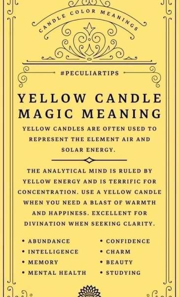 Orange Candle Magic, Yellow Candle Magic, Candle Color Meanings Magic, Candle Magik, Candle Meaning, Candle Color Meanings, Candle Magic Spells, Candle Reading, Yellow Candles