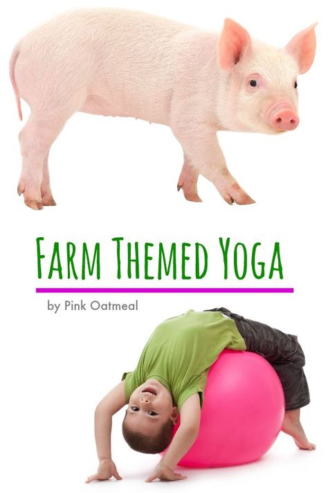 Farm Themed Yoga Ideas.  These yoga poses and movement ideas are perfect for a brain break.  It is the perfect farm activity to get the kids moving.  I love how the yoga poses are all related to the farm! Farm Animal Yoga, Farm Yoga, Preschool Yoga, Preschool Farm, Kid Yoga, Farm Lessons, Farm Theme Preschool, Yoga Kids, Animal Yoga