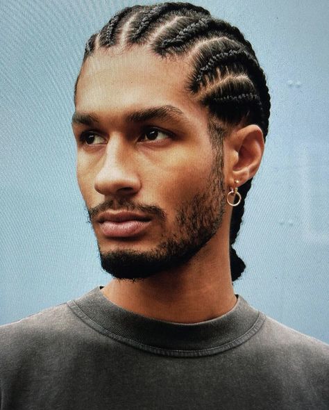 Therapist Photography, 8 Cornrows Braids, Braids Man, Big Cornrows Hairstyles, Boxer Braids Hairstyles, Male Braids, Cornrows Men, Big Cornrows, Cornrow Braids Men