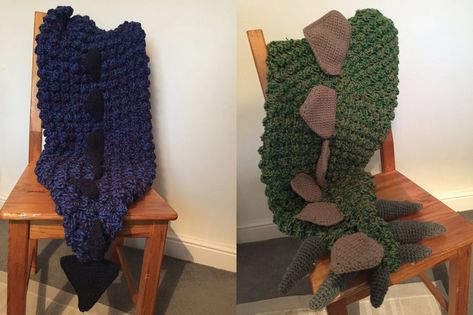 Dinosaur tails! Get the patterns, designed by HookSewStitch #crochet Dinosaur Dragon, Dinosaur Tails, Sc Crochet, Dragon Tail, Crochet Hack, Crochet Dinosaur, Blanket Patterns, Crochet Round, Slip Stitch