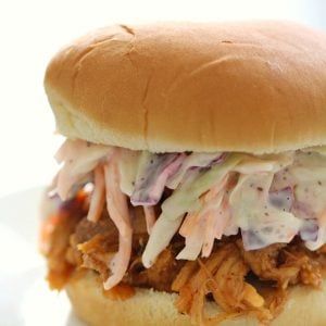 Pulled Pork With Coleslaw, Pulled Pork And Coleslaw, Slow Cooker Bbq Pulled Pork, Loaded Chicken And Potatoes, Coleslaw Sandwich, Bbq Pulled Pork Slow Cooker, Bbq Pulled Pork Sandwiches, Six Sisters Stuff, Creamy Coleslaw