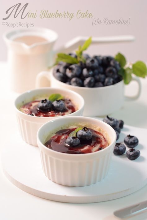 Desserts For Ramekins, Ramican Recipes, Ramkin Recipes, Ramekin Recipes, Ramekin Dessert, Ramekin Recipe, Blueberry Topping, Smoothies With Almond Milk, Cinnamon Cake