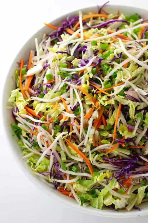 Fresh Cabbage Salad, Shredded Cabbage Salad, Kimchi Slaw, Quick Kimchi, Healthy Coleslaw, Crunchy Veggies, Parmesan Salad, Dijon Dressing, Coleslaw Salad