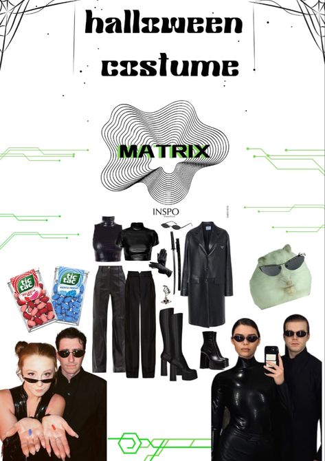 matrix costume Yearbook Costume, The Matrix Outfit, Matrix Costume Women, Matrix Outfit Woman, Matrix Themed Party, The Matrix Costumes, Trinity Matrix Costume, Costume Matrix, Homecoming Costumes