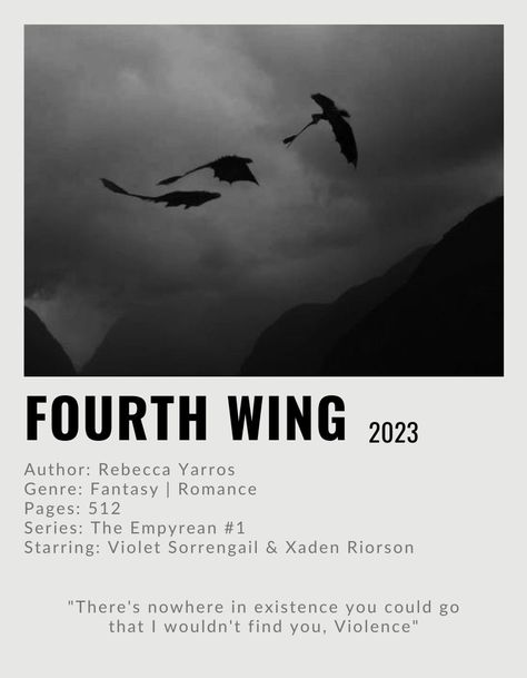 The Empyrean, Fantasy Dragons, Wings Book, Rebecca Yarros, Poster Book, Polaroid Poster, Fourth Wing, Book Posters, Fantasy Novel