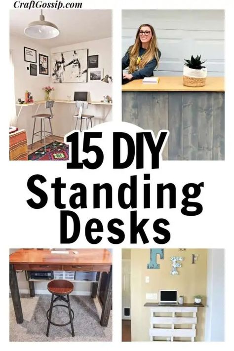 With more and more people working from home, the need for a comfortable and ergonomic workspace has become increasingly important. Standing desks have become a popular option for those seeking a he… Standing Desk Diy, Standing Desk Design, Ergonomic Workspace, Diy Standing Desk, Diy Bar Stools, Standing Desk Office, Traditional Desk, Candles Diy, Stand Up Desk