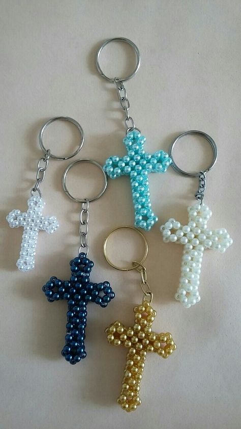 Beaded Cross Tutorial, Diy Easter Jewelry, Beaded Crosses, Bead Cross, Cross Beads, Hand Beaded Bag, Diy Fabric Jewellery, Bead Weaving Tutorials, Diy Jewelry Unique