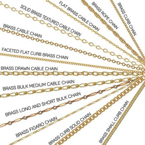 Jewelry Chain Types, Label Mockup, Jewelry Knowledge, Jewelry Education, Jewelry Drawing, Jewellery Sketches, Basic Jewelry, Jewelry Chain, Chain Bracelets