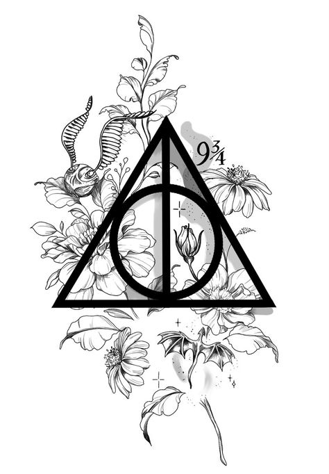 Harry Potter Sleeve, Harry Potter Tattoo Unique, Harry Potter Tattoo Sleeve, Sleeve Inspiration, Harry Tattoos, Arm Sleeve Tattoos For Women, Dream Catcher Tattoo Design, Wrist Tattoo Ideas, Hp Tattoo