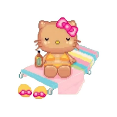 Summer Hello Kitty, Hello Kitty Summer, Summer Widgets, Key West Kitten, Tropical Core, 헬로키티 배경화면, Images Hello Kitty, Coconut Dream, Summer Phone