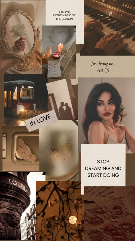 please like and follow for more #wallpaper #background #aesthetic #brown Warm Aesthetic Wallpaper, Background Aesthetic Brown, Boujee Aesthetic Wallpaper, Feminine Wallpaper Aesthetic, Valentine Collage, Teenage Things, Sagittarius Energy, Visionboard Aesthetic, Vision Collage