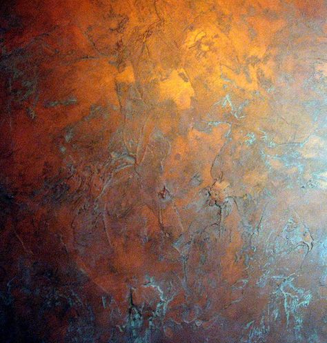 copper patina texture sample | Flickr - Photo Sharing! Wall Paper Ideas, Patina Texture, Faux Paint Finishes, Faux Painting Techniques, Wall Painting Techniques, Wall Texture Design, Faux Painting, Paper Ideas, Copper Wall