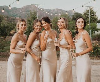 Show Me Your Mumu Weddings | Shop Bridesmaid Dresses by Color Beach Bridesmaid Dress, Slip Bridesmaids Dresses, Champagne Beach, Beach Bridesmaid, Spaghetti Strap Bridesmaids Dresses, Fall Bridesmaids, Fall Bridesmaid Dresses, Champagne Bridesmaid Dresses, Blush Bridesmaids