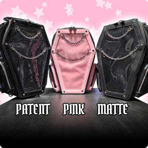 The Pink Coffin Bag is here!! Going live on Kickstarter Friday the 13th (of September) at noon EST for 30 days! The black coffin bags will also be restocked in this campaign! Check out the link in my bio or go to artbykino.com/pink 💖🦇 There will be early bird deals so don't miss them!! . . . . . . #smallbusiness #halloween #coffin #casket #spooky #alternativefashion #pastelgoth Diy Coffin, Coffin Bag, Pink Coffin, Halloween Coffin, Going Live, At Noon, Friday The 13th, Early Bird, Pastel Goth