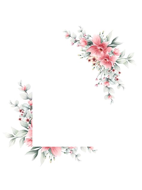 marco de flores de acuarela Framed Flower Art, Flower Frame Png, Wedding Elements, Frame Png, Flower Images, Flower Frame, Floral Flowers, Watercolor Flowers, Welcome Sign