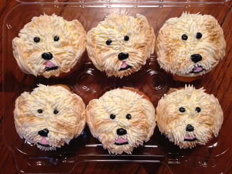 Also like this example, but with a little more brown (less white) Birthday Doodles, Puppy Birthday Cakes, Happy Birthday Doodles, Doodle Cake, Golden Birthday Cakes, Puppy Cupcakes, Flooding Cookies, Dog Cupcakes, Birthday Doodle