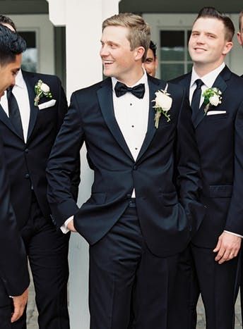 Groomsmen Attire Black, Black Tux Wedding, Black Tuxedo Wedding, Roses And Hydrangeas, Groom Tux, Wedding Outfits For Groom, Wedding Tux, Sweet Husband, Jacksonville Wedding