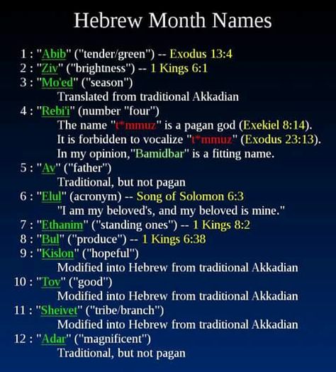 Hebrew Israelite Bible Study, Yahuah Yahusha, Hebrew Months, Hebrew Language Words, Torah Study, Hebrew Lessons, Learn The Bible, Jewish Books, Bible Study Topics