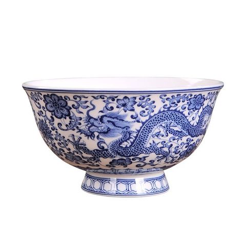 Unleash the elegance of the Orient in your dining experience with our Blue And White Porcelain Bowl Dragon Pattern Antique China Bowl. Embrace the timeless beauty of this exquisite piece. Blue And White Porcelain Bowl Dragon Pattern Antique China Bowl - $27.99 Click the link in our bio to shop now! #SeasonsChange #decor #Seasonal #trending #linkinbio #tiktokmademebuyit #OrientalElegance #DragonPattern #AntiqueChina #TimelessBeauty Chinese Bowls Ceramic, Dragon Pottery Painting, Chinese Pottery Pattern, Delft Patterns, Dragon Ceramics, Bowl Painting, Ceramic Dragon, Chinese Bowl, Dragon Bowl