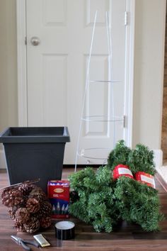 Get Ready For Christmas, Tomato Cages, Christmas Front Porch, Topiaries, Ready For Christmas, Christmas Porch, Front Porch Christmas Decor, Christmas 2014, Holiday Diy