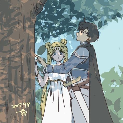 Serenity And Endymion, Princess Of The Moon, Usagi Mamoru, Usagi And Mamoru, Prince Endymion, Mamoru Chiba, Princesa Serenity, Arte Sailor Moon, Sailor Moon Stars