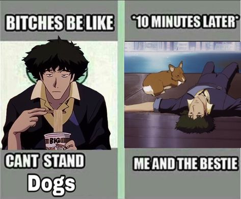 Cowboy Bebop Funny, Cowboy Bebop Memes, Spike X Faye, Cowboy Bebop Pfp, Cowboy Bebop Manga, Cowboy Bebop Aesthetic, Cowboy Bebop Spike, Youre Gonna Carry That Weight, Cowboy Bebop Anime