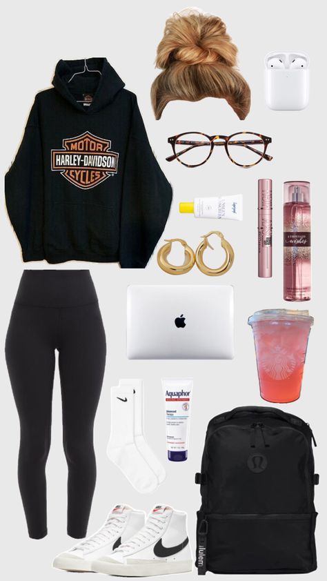 Comfy Outfits For School Hot Day, Chill College Outfits Lazy Days, Simple Comfy Outfits For School, Country Lazy Day Outfits, Cute Lazy Outfit, Lazy School Fits Sweatpants, Lazy Outfit Ideas, Comfy Outfits Shuffles, College Outfits Lazy