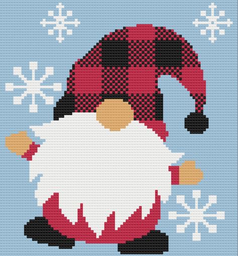 Christmas Gnome Afghan, C2C Crochet Pattern, Written Row by Row, Color Counts, Instant Download, C2C Graph, C2C Pattern, C2C Crochet Crochet Blanket For Beginners, Yarn Bobbins, Crochet A Blanket, Crochet Pattern Written, Christmas Afghan, C2c Crochet Pattern, C2c Graph, C2c Crochet Pattern Free, C2c Crochet Blanket