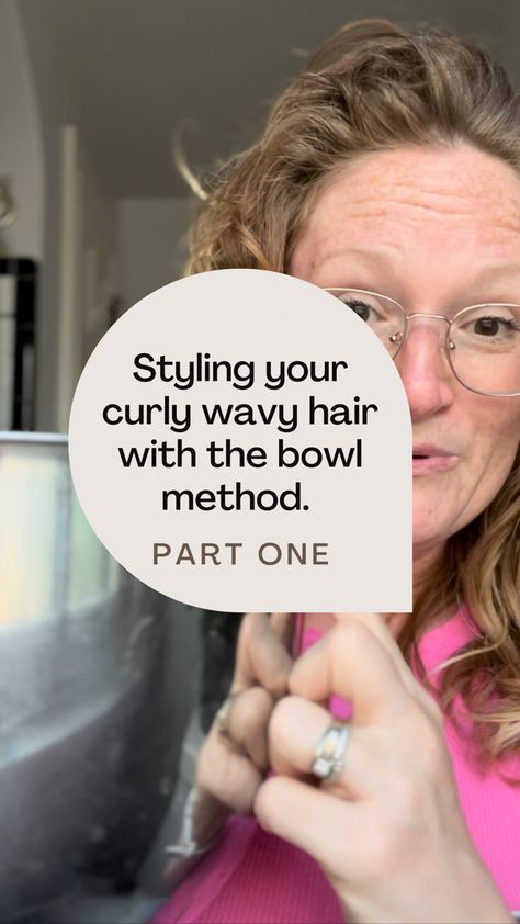 Image of a woman with words over top of it that say “styling your wavy curly hair using the bowl method, part one”. Bowl Method Wavy Hair, Bowl Method Curly Hair, 2c 3a Hair, Bowl Method, 3a Hair, Curly Wavy Hair, Wavy Curly Hair, Curly Hair Tips, Hair Tips