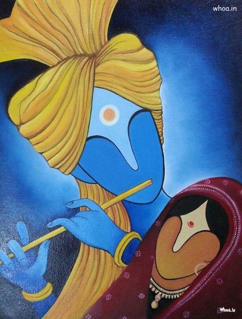 Lord Radhe Krishna With Blue Background Abstract Painting Of Krishna, Radha Abstract Painting, Modern Art Rangoli Designs, Abstract Painting Krishna, Painting Ideas Radha Krishna, Modern Art Rangoli, Abstract Radha Krishna Painting, Radha Krishna Art Paintings, Radhe Krishna Rangoli Designs