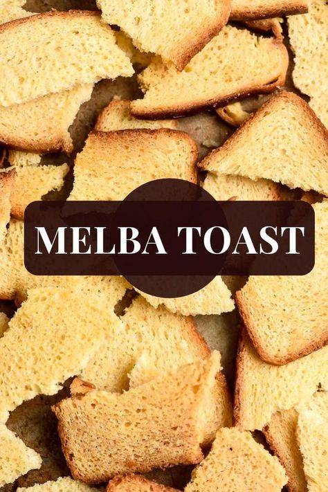 Melba Toast Recipe, Spreads And Dips, Melba Toast, Toast In The Oven, Cookie Recipes Unique, Easy Tricks, Toast Toppings, Bread Toast, Cracker Recipes