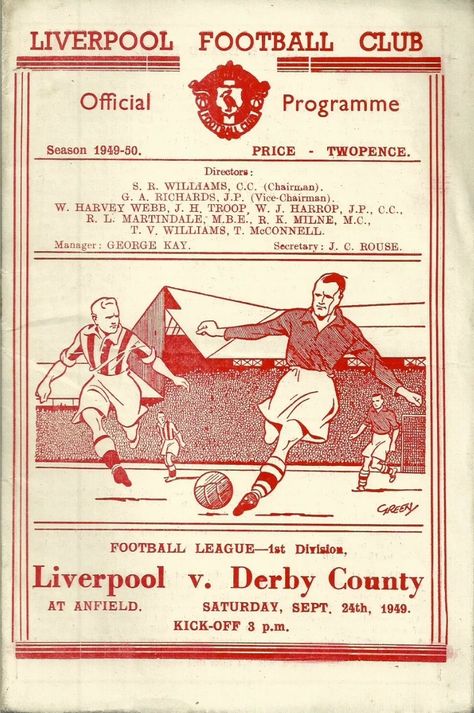 Old Liverpool, Liverpool Poster, Doncaster Rovers, Exeter City, Football Posters, Liverpool History, Fc Liverpool, Association Football, Football Program