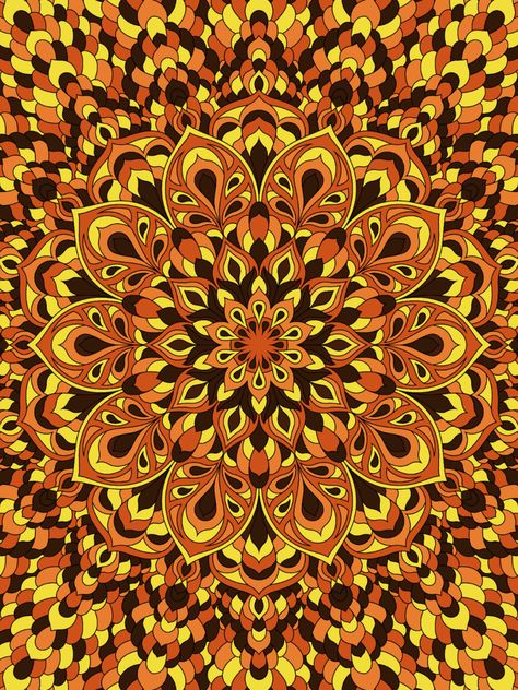 Mandala Design 2_ Orange Black Mandala Poster, Black Mandala, Mandala Floral, Colorful Mandala, Mandala Coloring, Mandala Design, Orange Black, Sale Poster, Orange